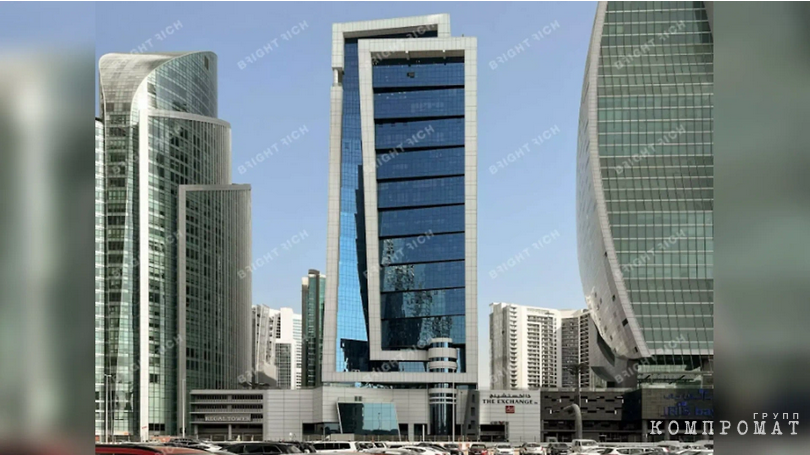 Exchange Tower в районе Business Bay, Дубаи, ОАЭ, где, возможно, живёт семья Данилова